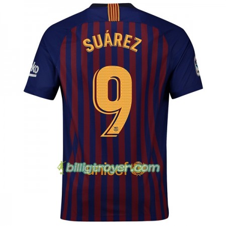 Billige Fotballdrakter FC Barcelona Suarez 9 Hjemmedraktsett 2018/19 Kortermet